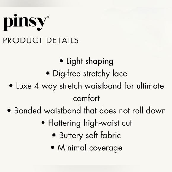 New in Box! Pinsy Lace Thong panties in beige. Plus Size 2XL Pinsy Shapewear - Picture 7 of 8